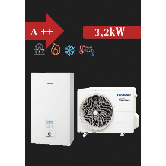 Siltumsūknis Panasonic Aquarea High Performance Bi-bloc J Generation 3,2kW